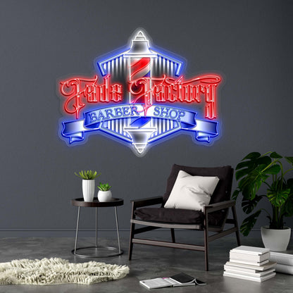 Fade Factory BARBER SHOP - Premium Neon Artwork