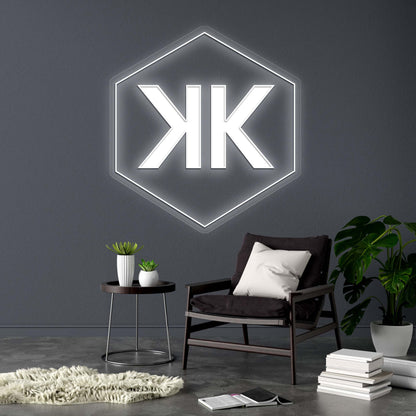 K K - Premium Neon Artwork
