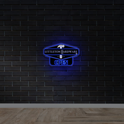 Littleton Hardware - Premium Neon Artwork