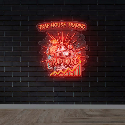 TRAP HOUSE TRADING - Premium Neon Artwork