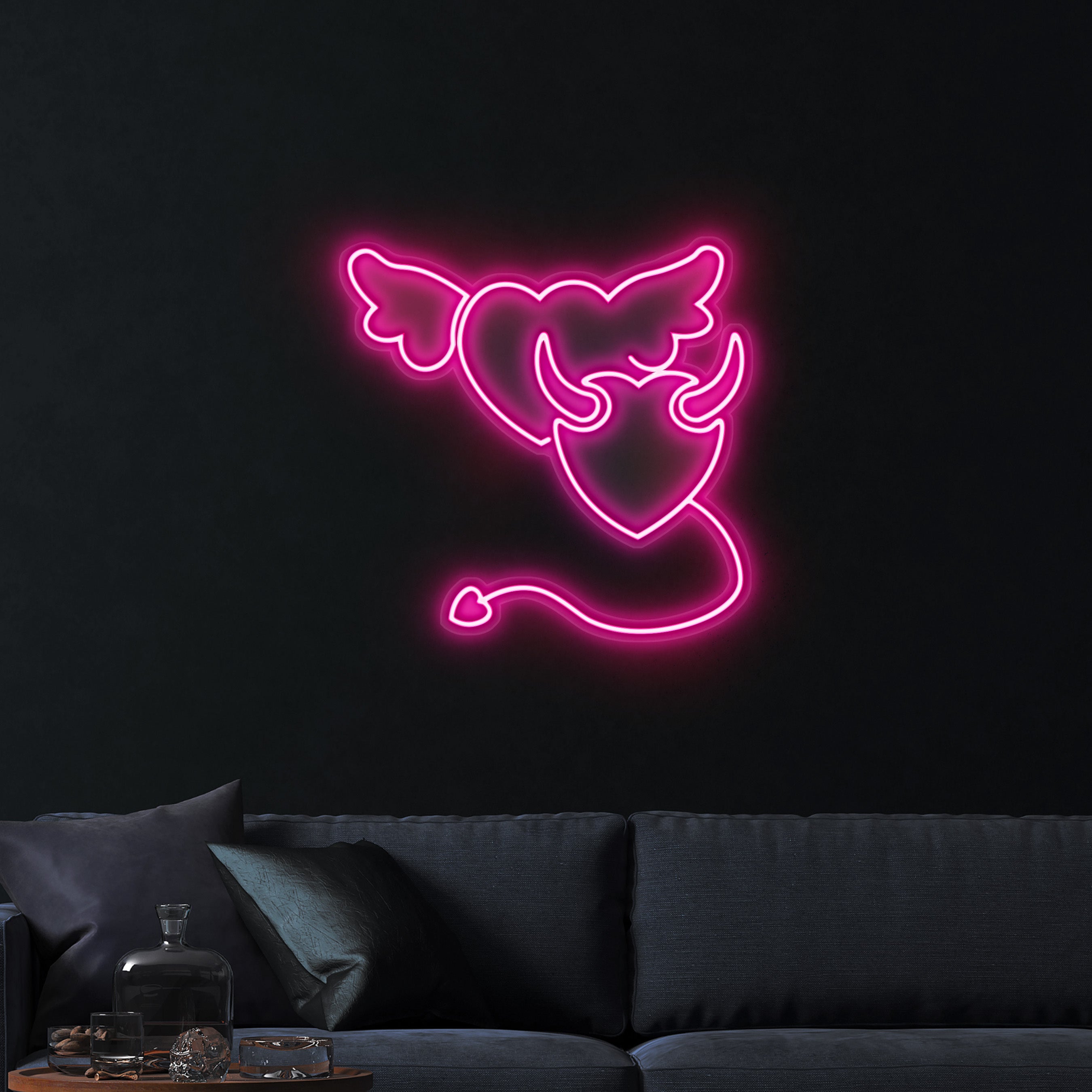 Two Hearts – Premium Neon Artwork