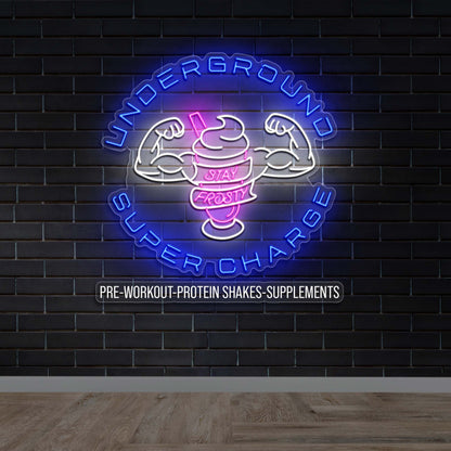 UNDERGROUND SUPERCHARGE - Premium Neon Artwork