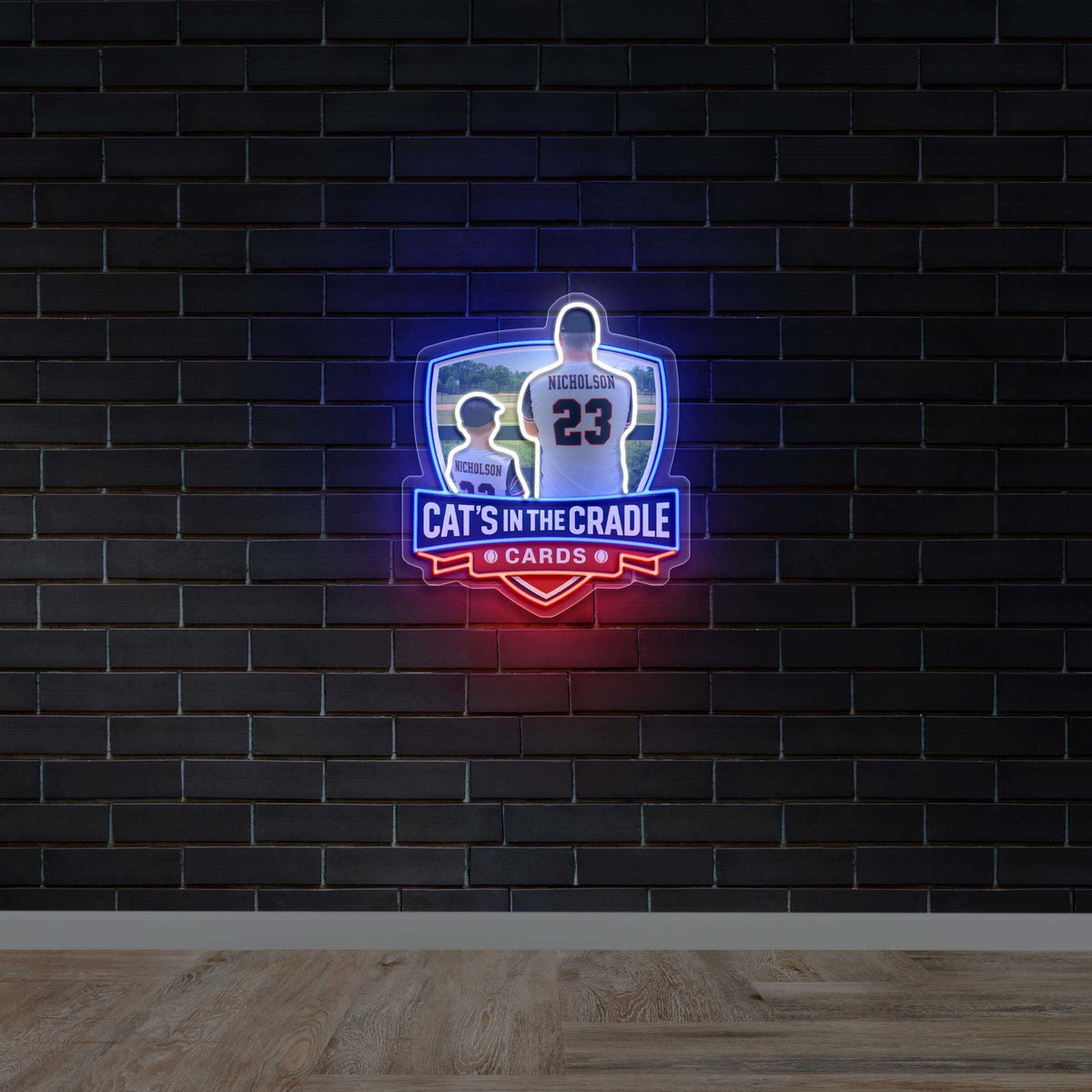 Cat's In The Cradle Cards - Premium Neon Artwork