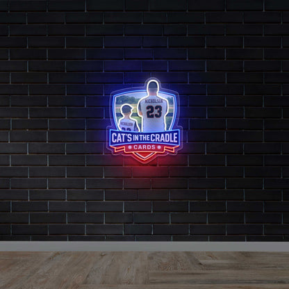 Cat's In The Cradle Cards - Premium Neon Artwork