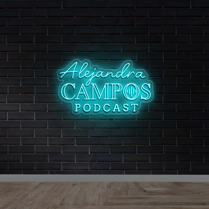 Alejandra Campos Podcast - Premium Neon Artwork