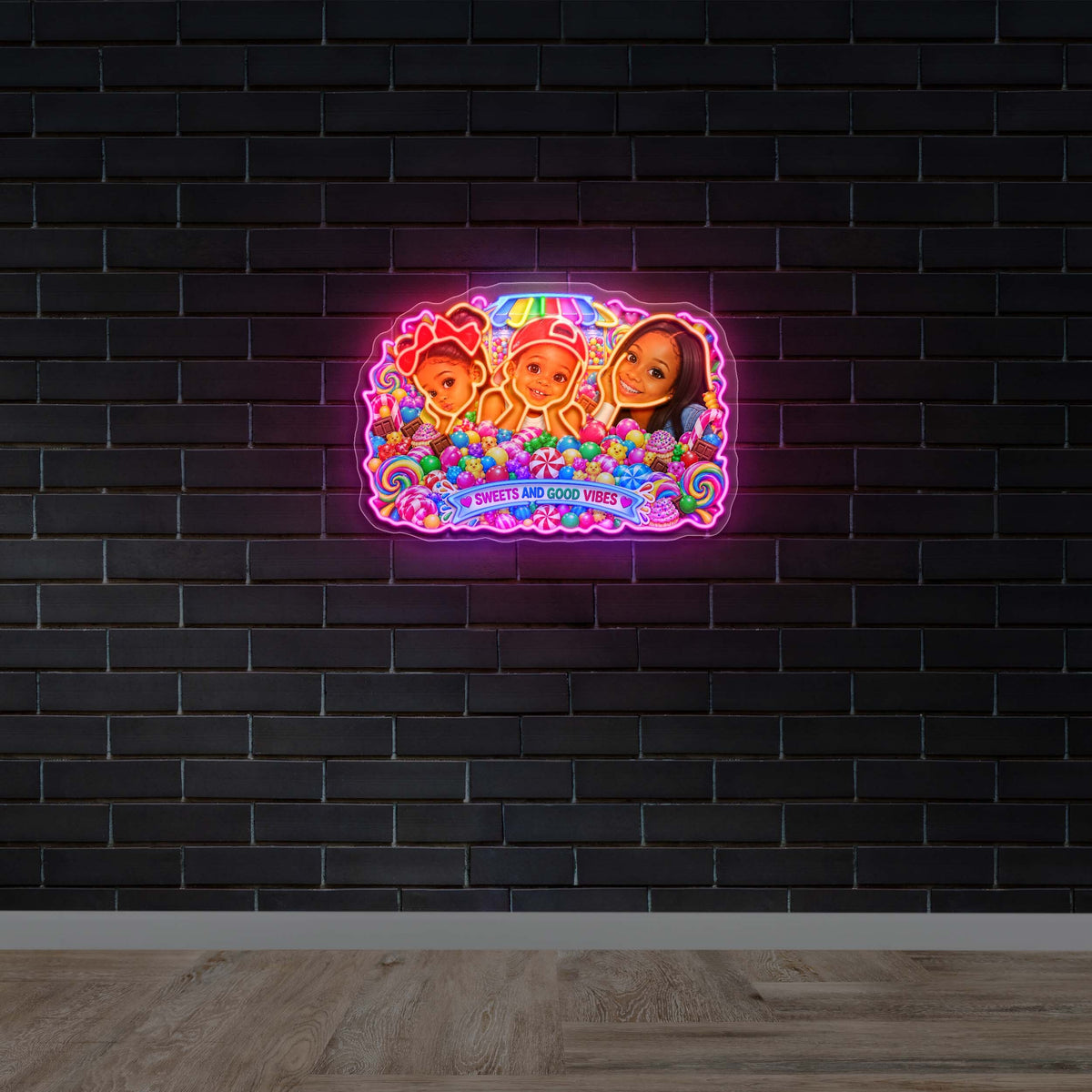Sweets and Good Vibes - Premium Neon Artwork