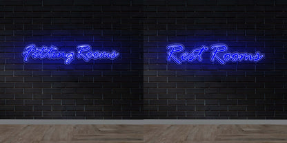 Rest Rooms/Fitting Rooms (Combined Quote) - Premium Neon Artwork