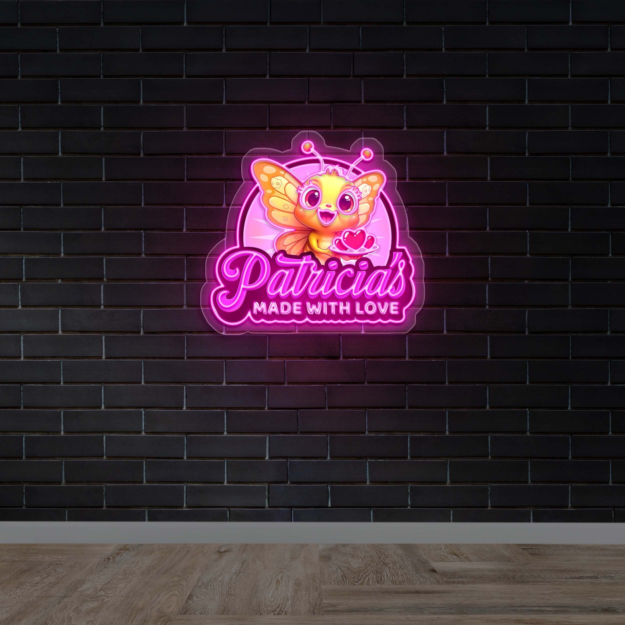 Patricia's MADE WITH LOVE - Premium Neon Artwork