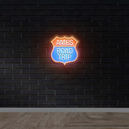 Ames Road Trip - Premium Neon Artwork