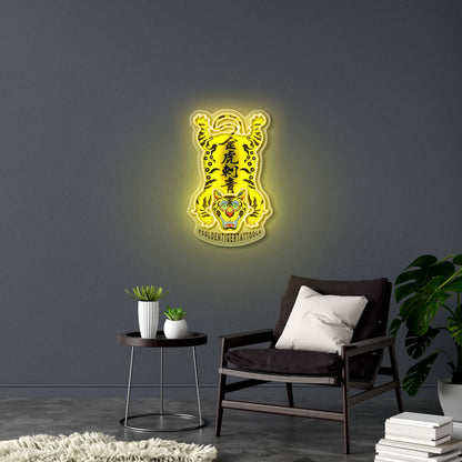 Golden Tiger Tattoo - Premium Neon Artwork