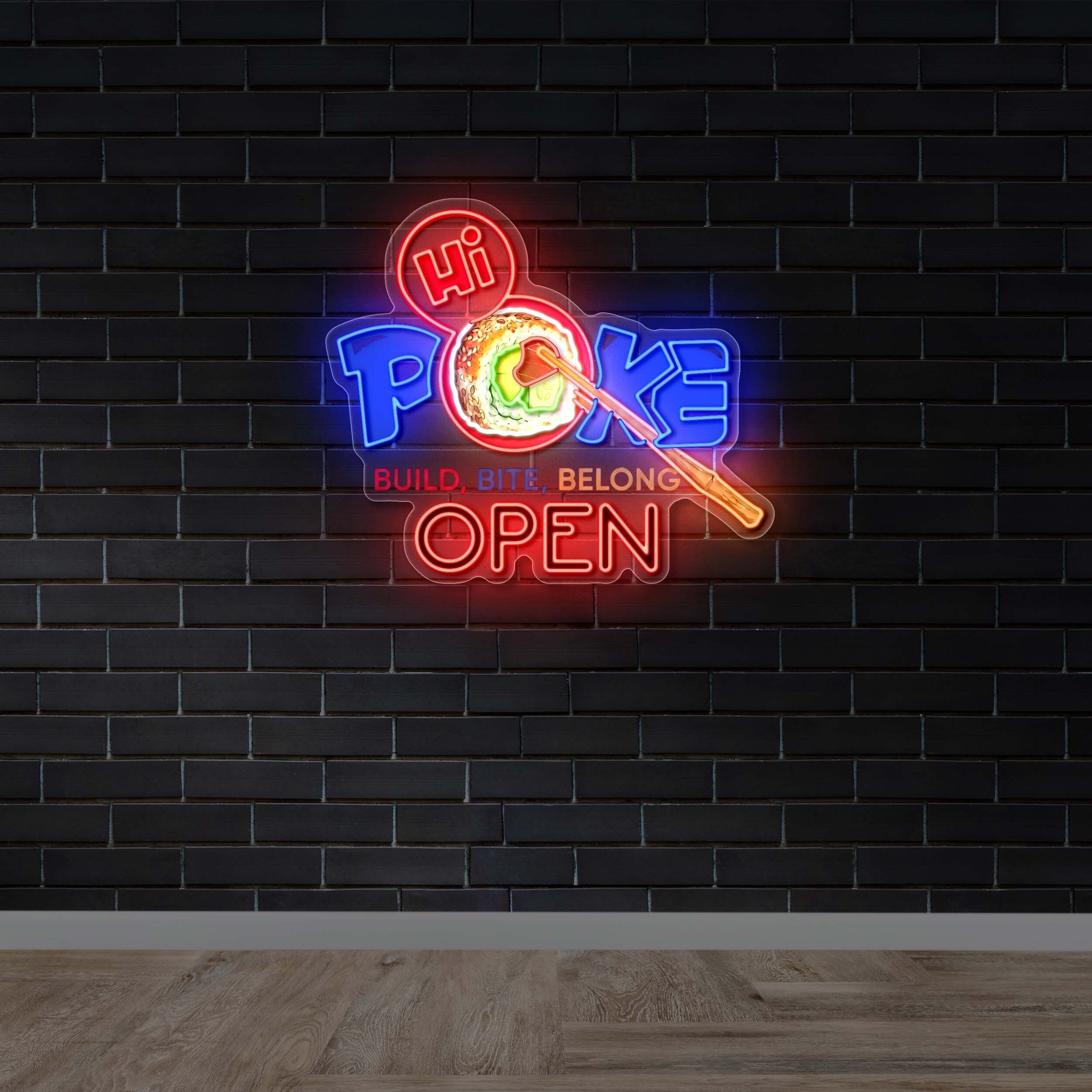 Hi POKE | 2nd version - Premium Neon Artwork
