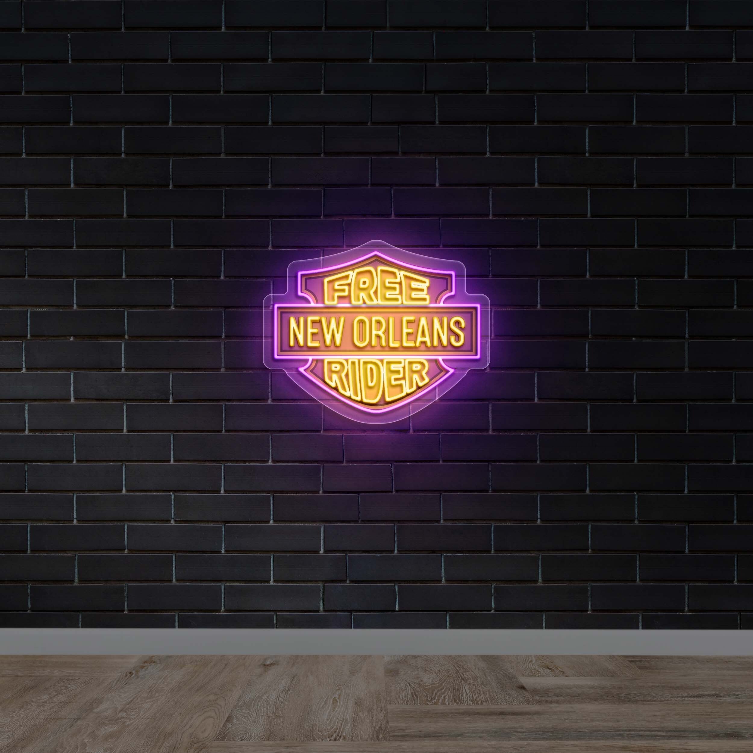 Free New Orleans Rider - Premium Neon Artwork