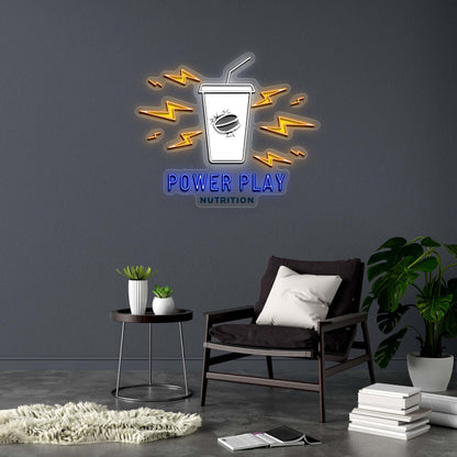 POWER PLAY - Premium Neon Artwork