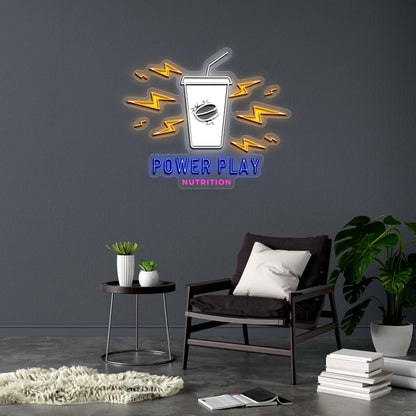 POWER PLAY - Premium Neon Artwork
