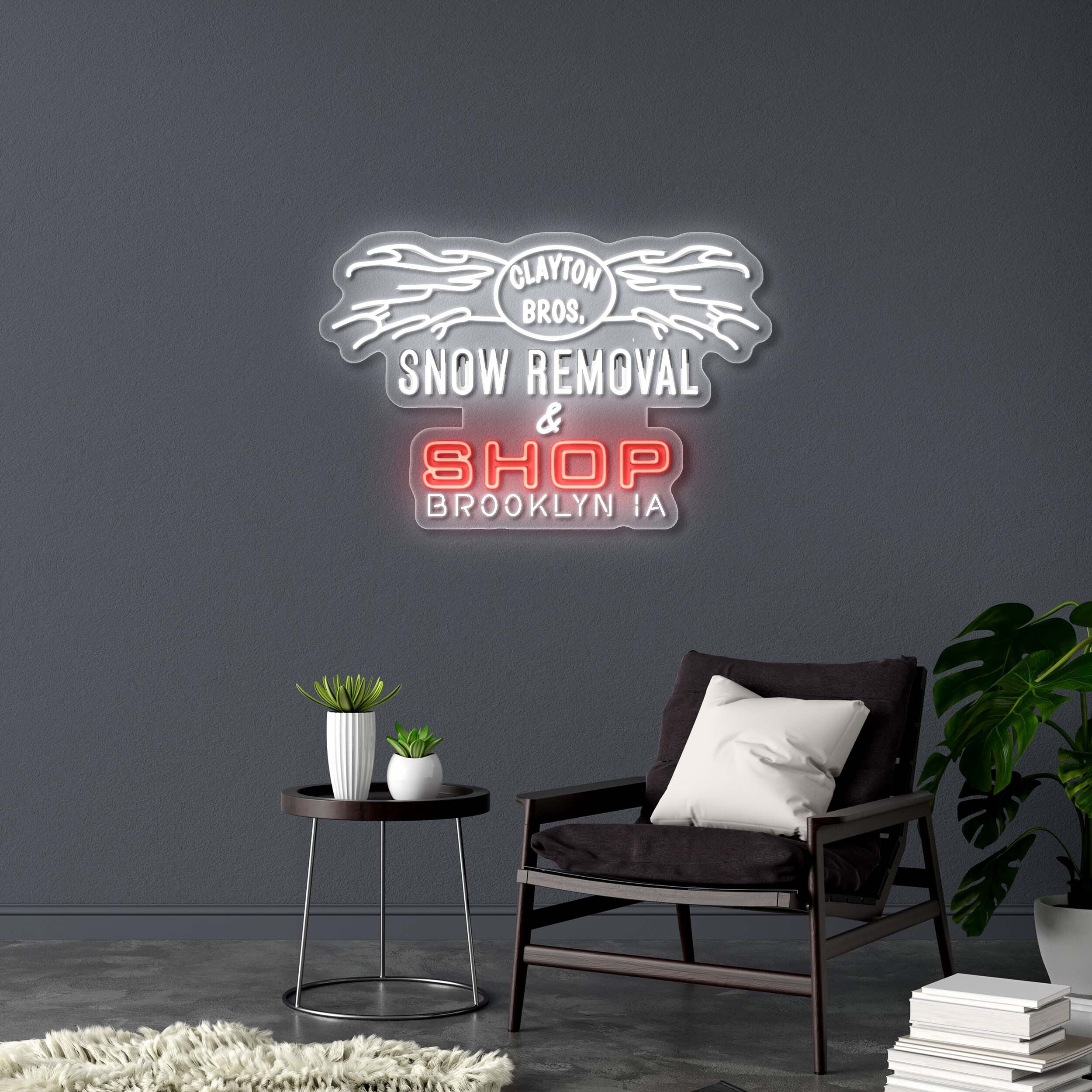 SNOW REMOVAL & SHOP - Premium Neon Artwork