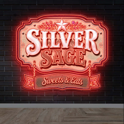 SILVER SAGE - Premium Neon Artwork