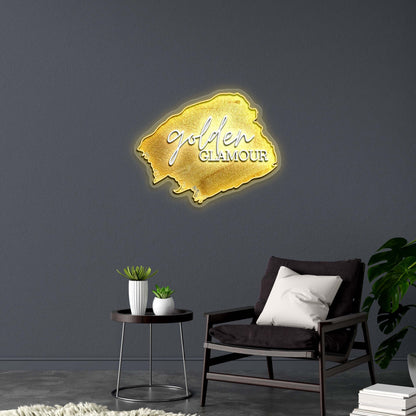 golden GLAMOUR - Premium Neon Artwork
