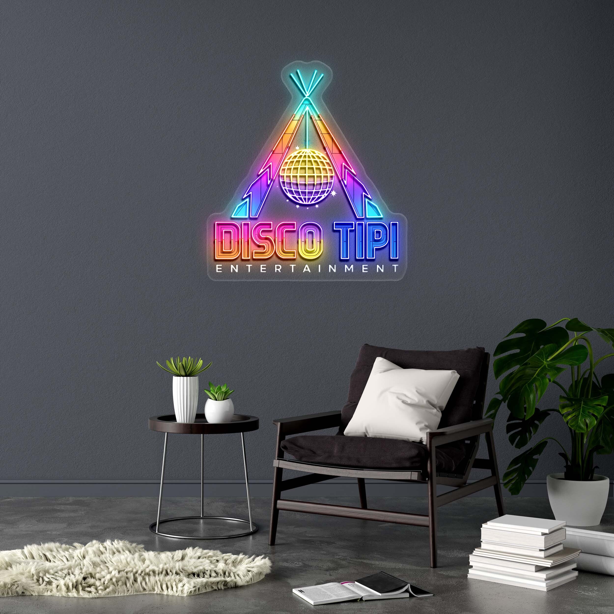 DISCO TIPI - Premium Neon Artwork