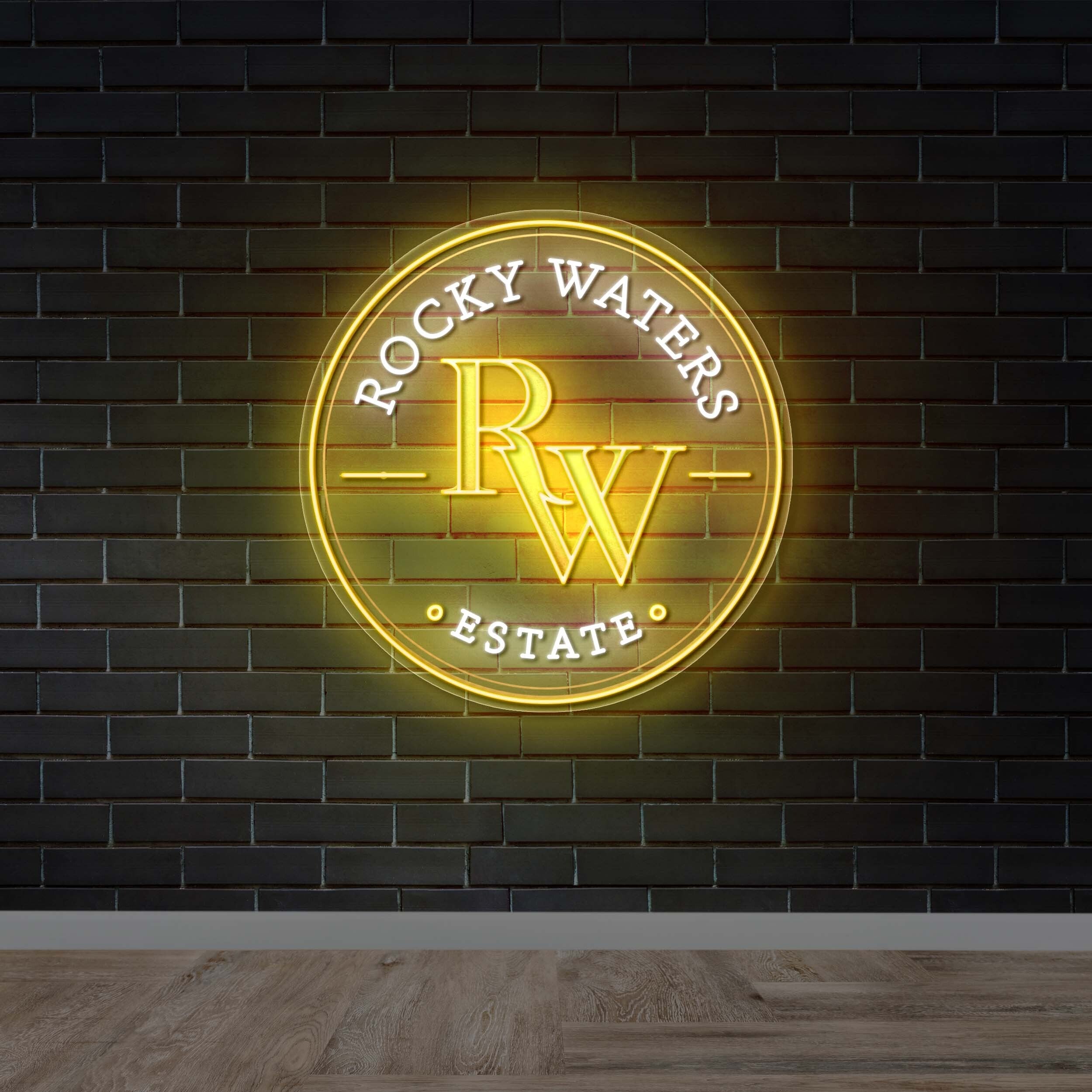 ROCKY WATERS ESTATE - Premium Neon Artwork