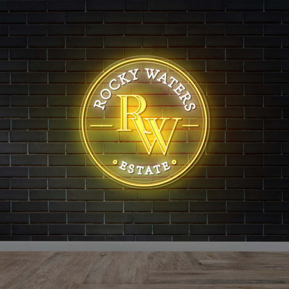 ROCKY WATERS ESTATE - Premium Neon Artwork