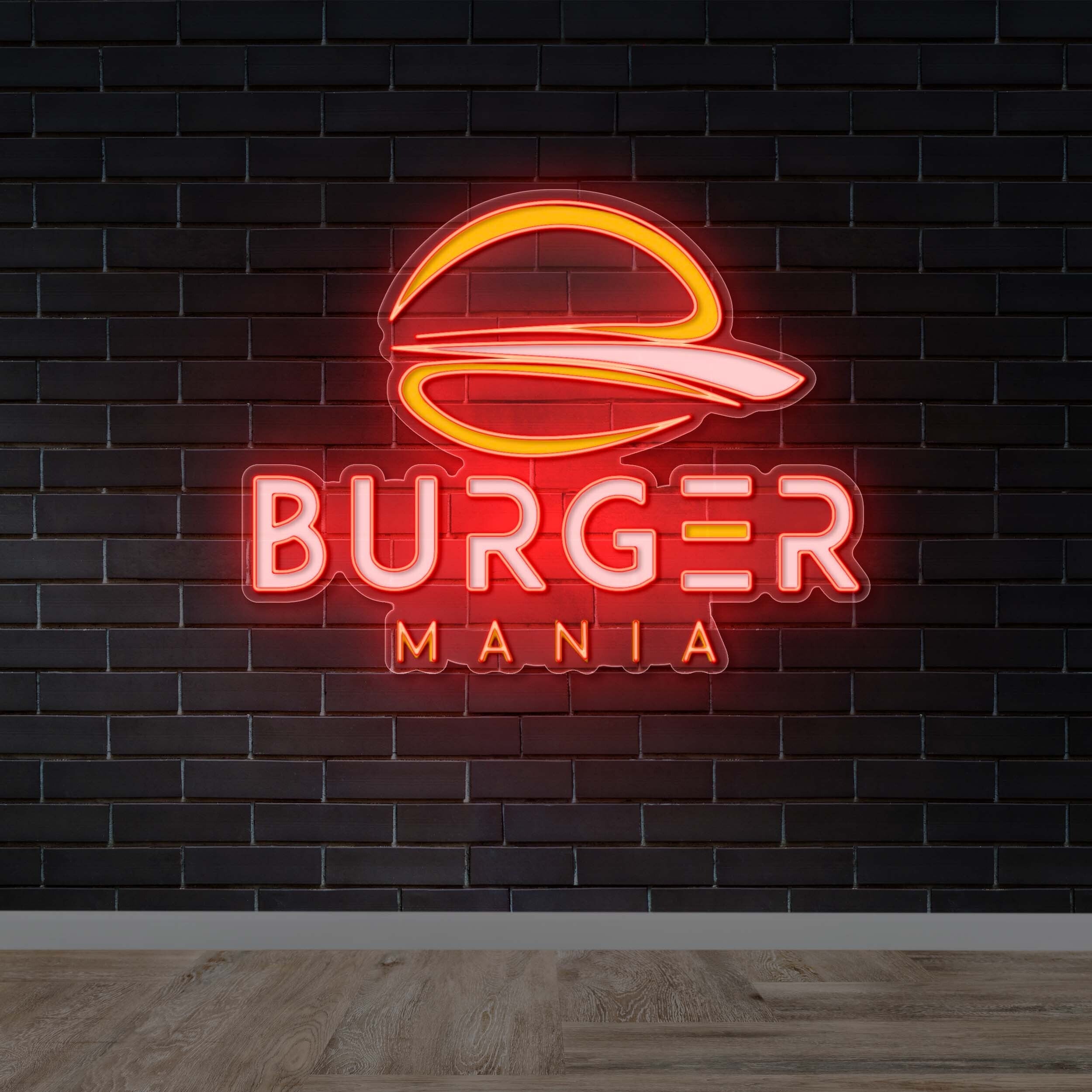 Burger Mania – Premium Neon Artwork