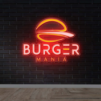 Burger Mania – Premium Neon Artwork