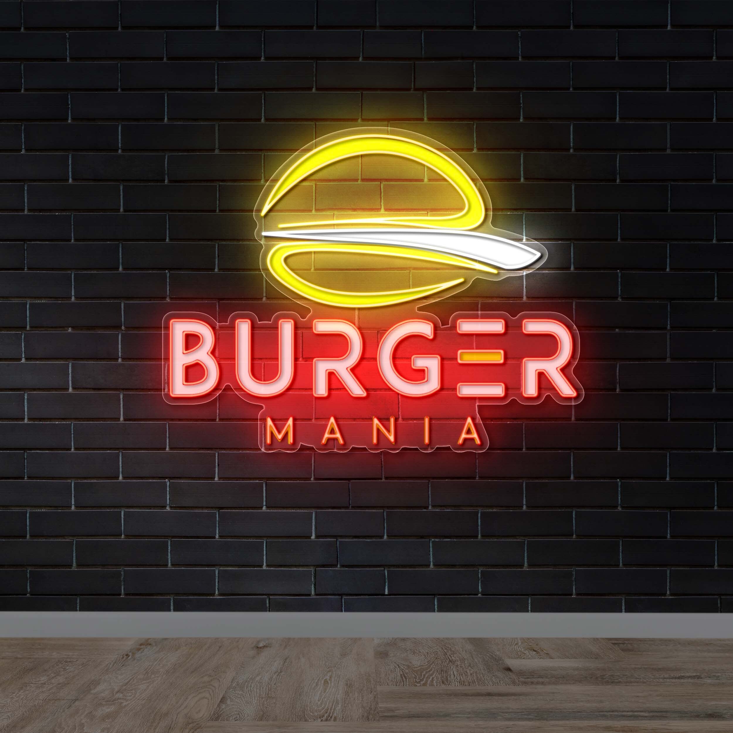 Burger Mania – Premium Neon Artwork