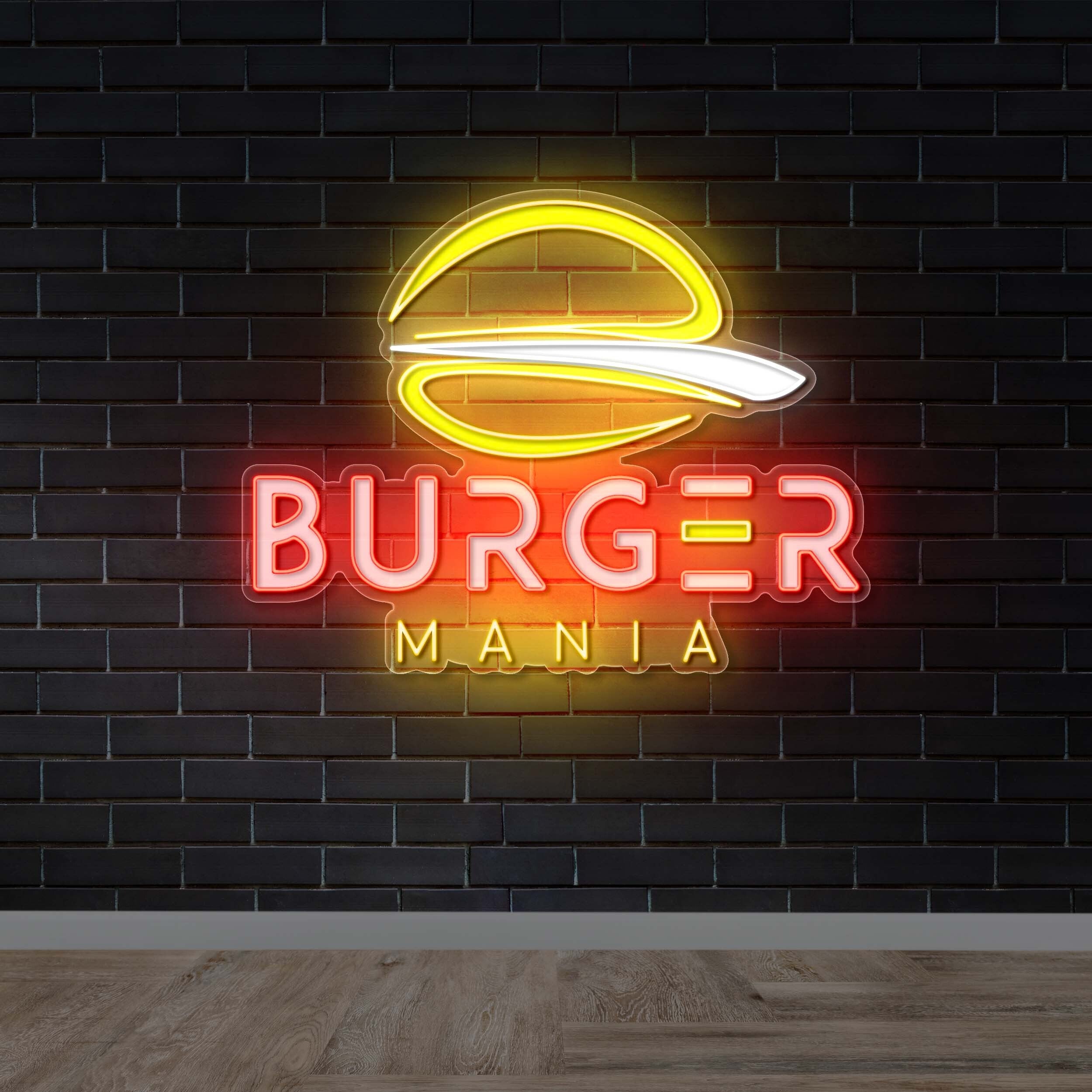 Burger Mania – Premium Neon Artwork
