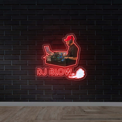 DJ BLOW - Premium Neon Artwork