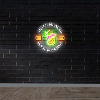 Juice Healer - Premium Neon Artwork