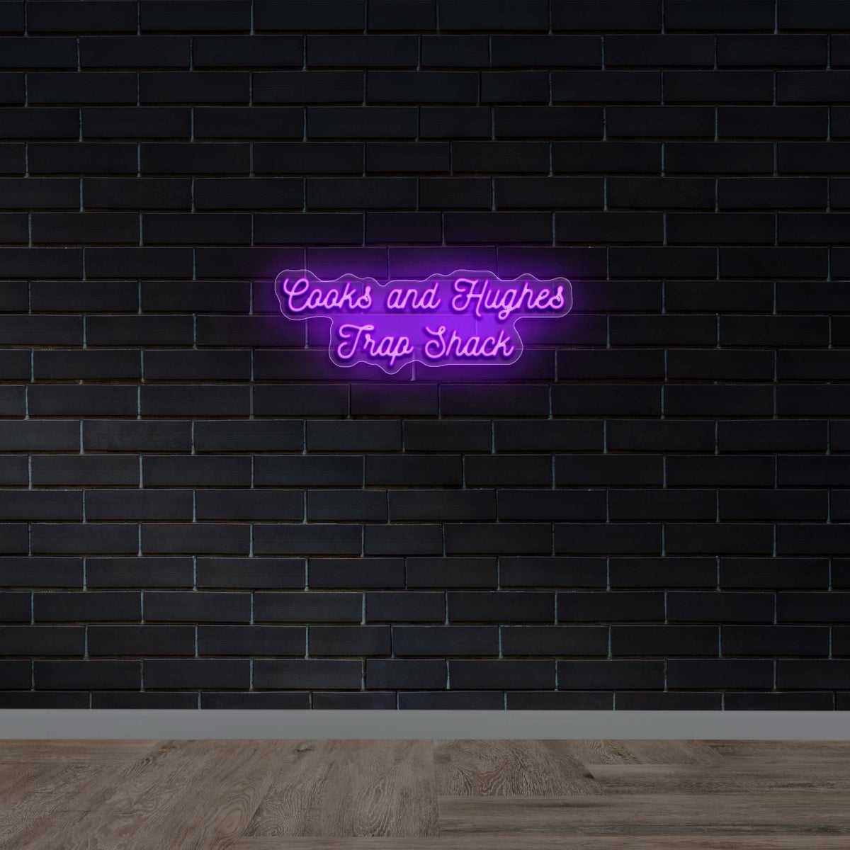 Cooks and Hughes Trap Shack (cursive version) - Premium Neon Artwork