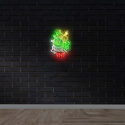 Frightful Facades - Premium Neon Artwork