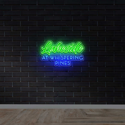 Lakeside at Whispering Pines - Premium Neon Artwork