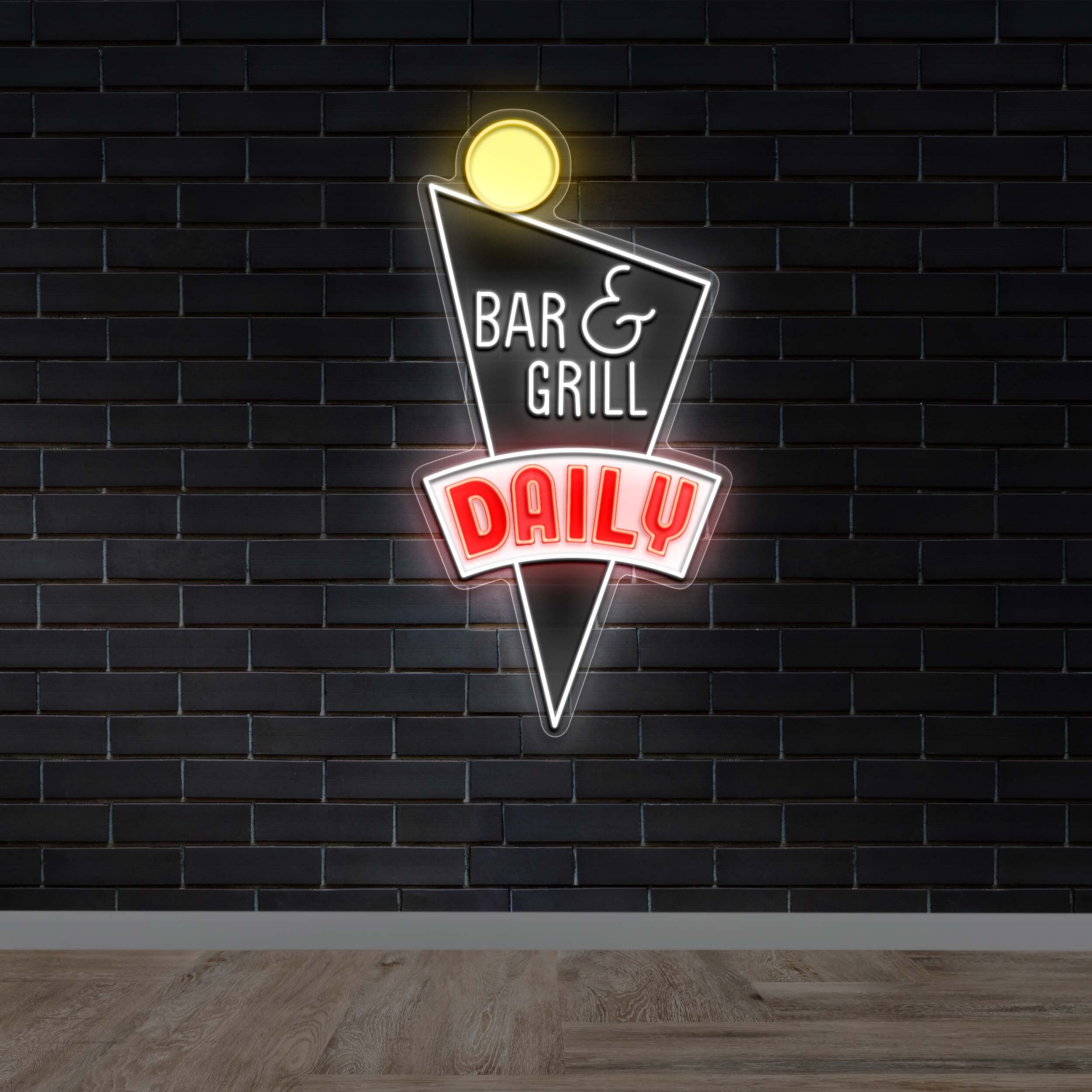 Bar & Grill DAILY - Premium Neon Artwork