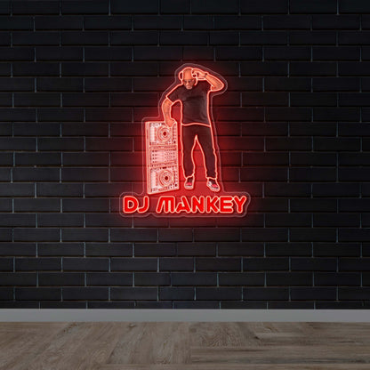 DJ Mankey - Premium Neon Artwork
