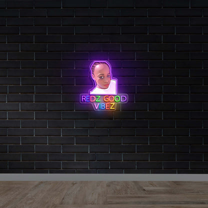 REDZ GOOD VIBEZ - Premium Neon Artwork