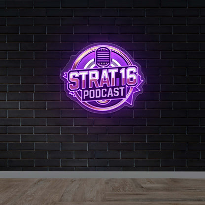 STRAT 16 PODCAST - Premium Neon Artwork