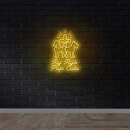 Ry Ry's Pup Cuts – Premium Neon Artwork