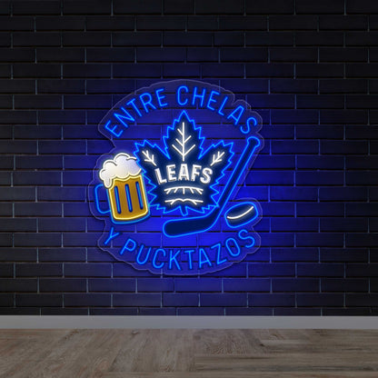 Entre Chelas Y Pucktazos - Premium Neon Artwork
