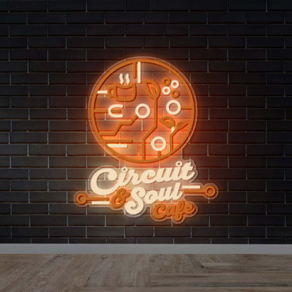 Circuit & Soul Cafe | Backlit - Premium Neon Artwork