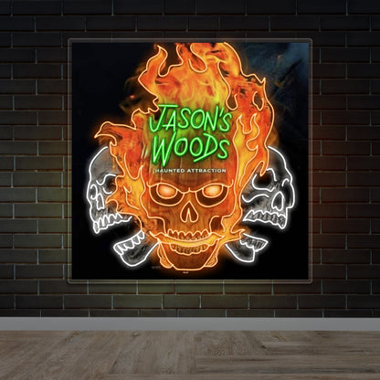 JASON'S WOODS HAUNTED ATTRACTION - Premium Neon Artwork