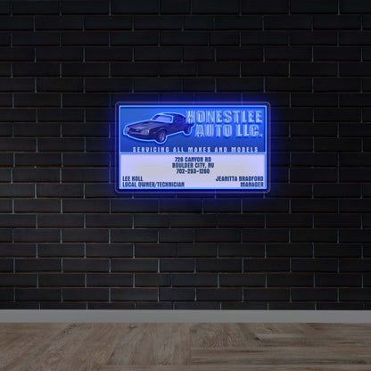 HONESTLEE AUTO LLC - Premium Neon Artwork