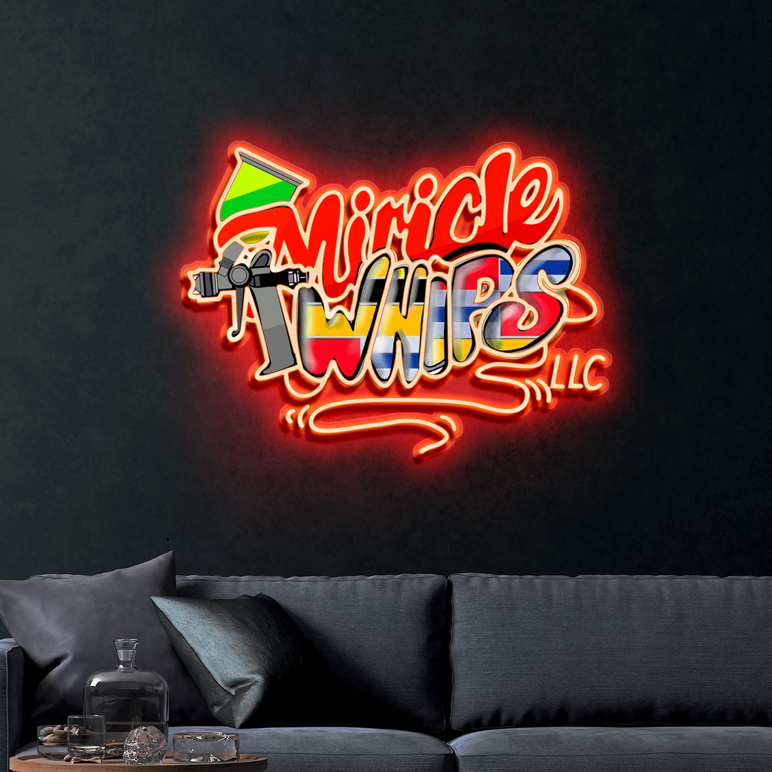 Miracle Whips – Premium Neon Artwork