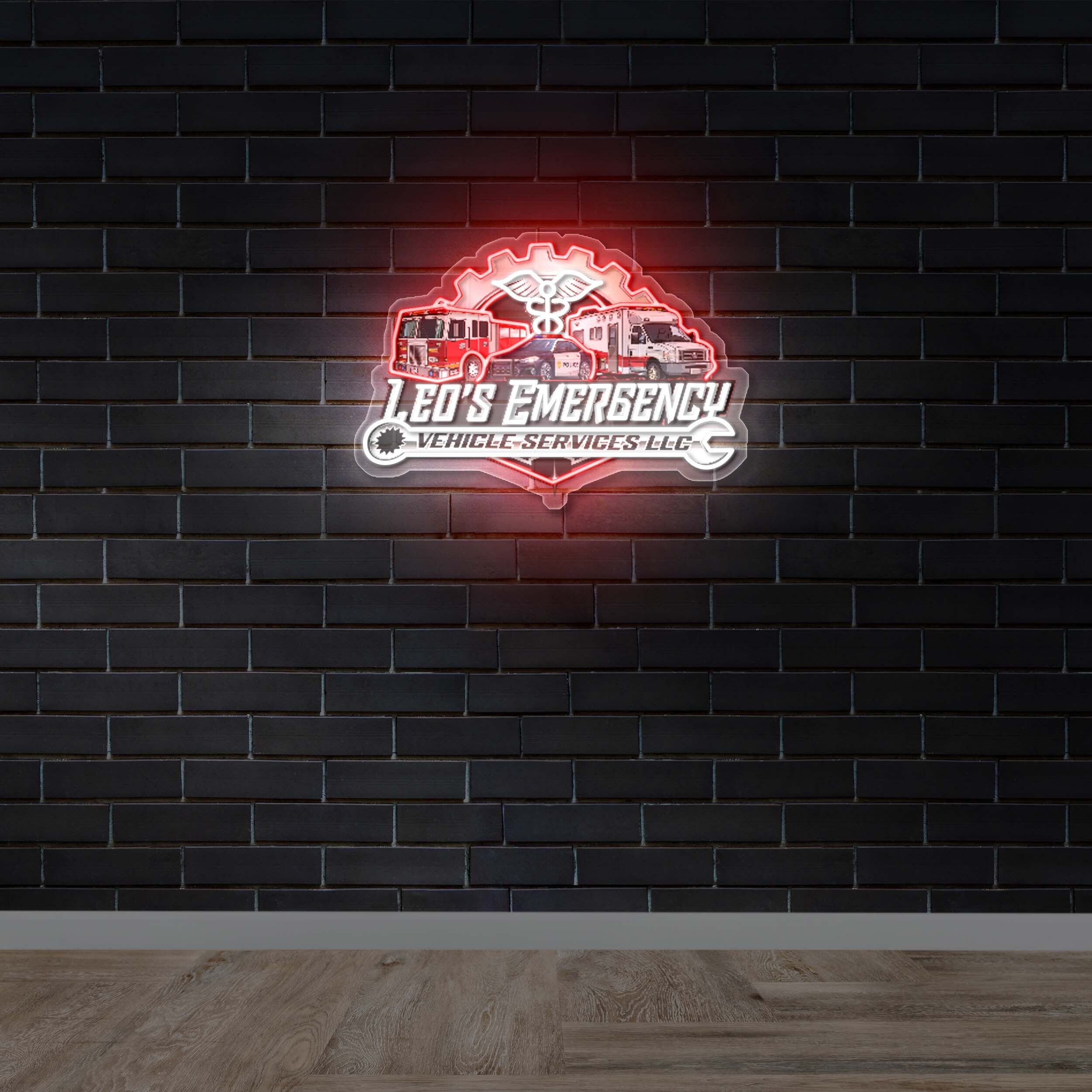 LEO'S EMERGENCY VEHICLE SERVICES LLC - Premium Neon Artwork