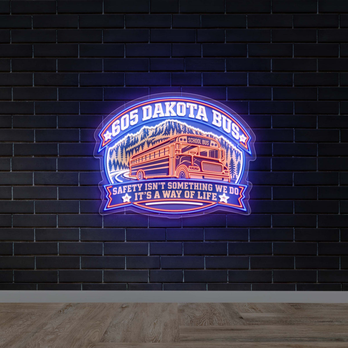 605 Dakota Bus - Premium Neon Artwork