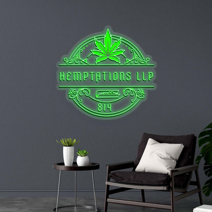 HEMPTATIONS LLP - Premium Neon Artwork