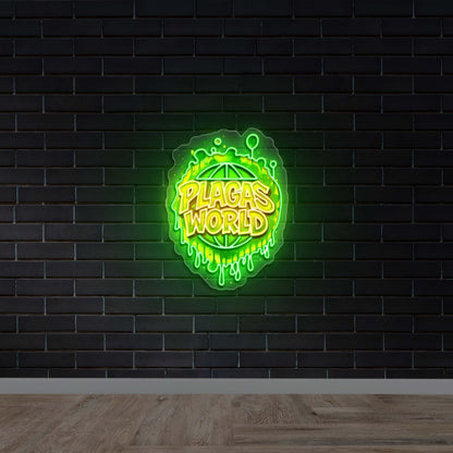 Plagas World - Premium Neon Artwork