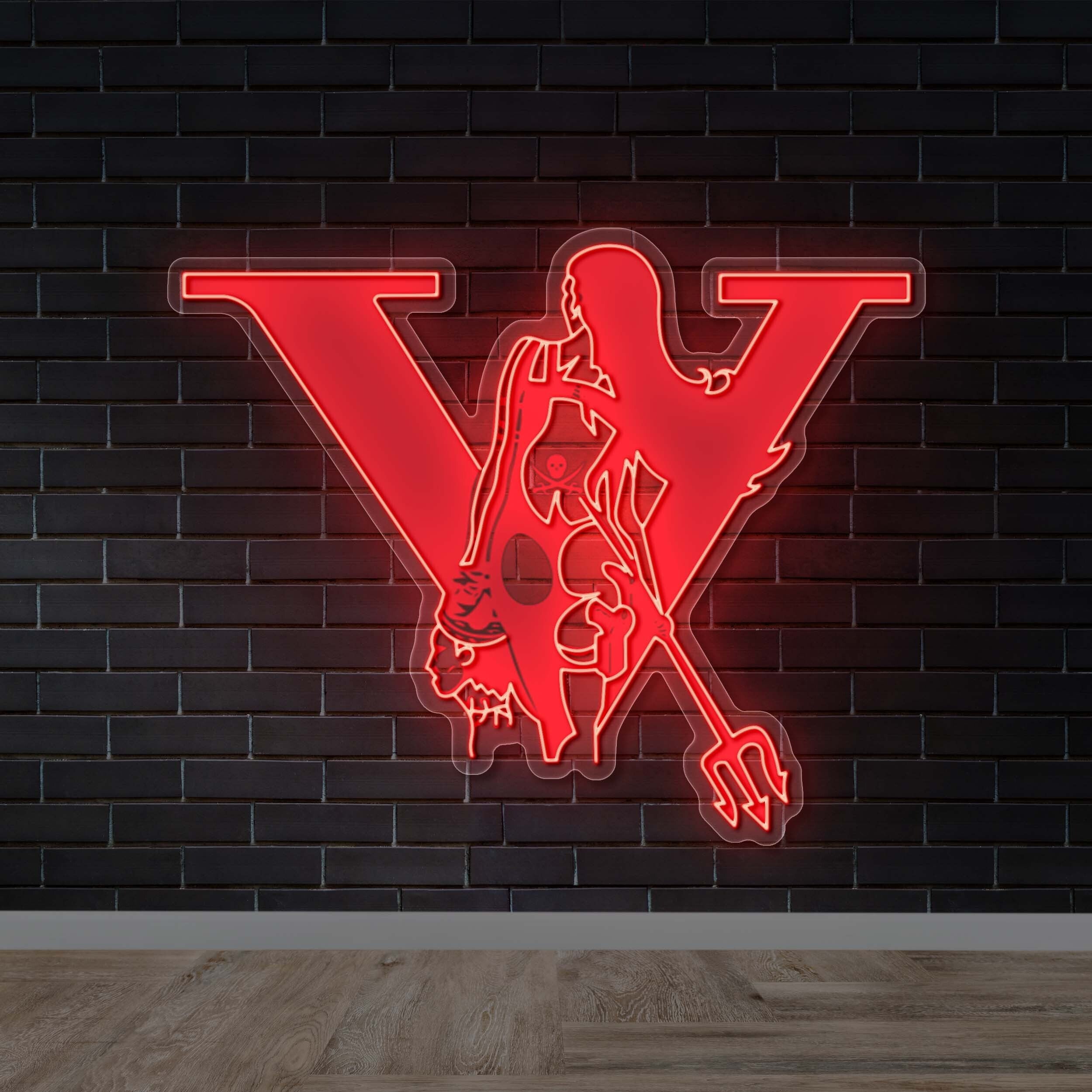 V - Premium Neon Artwork