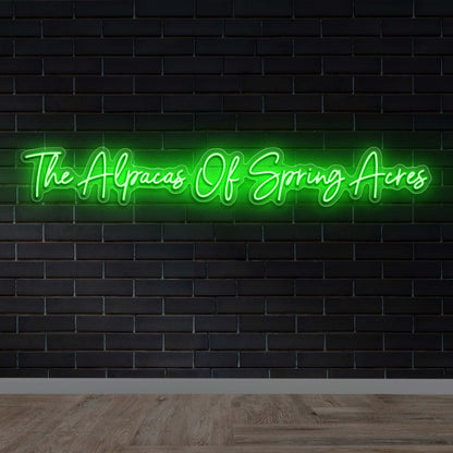 The Alpacas Of Spring Acres - Premium Neon Artwork