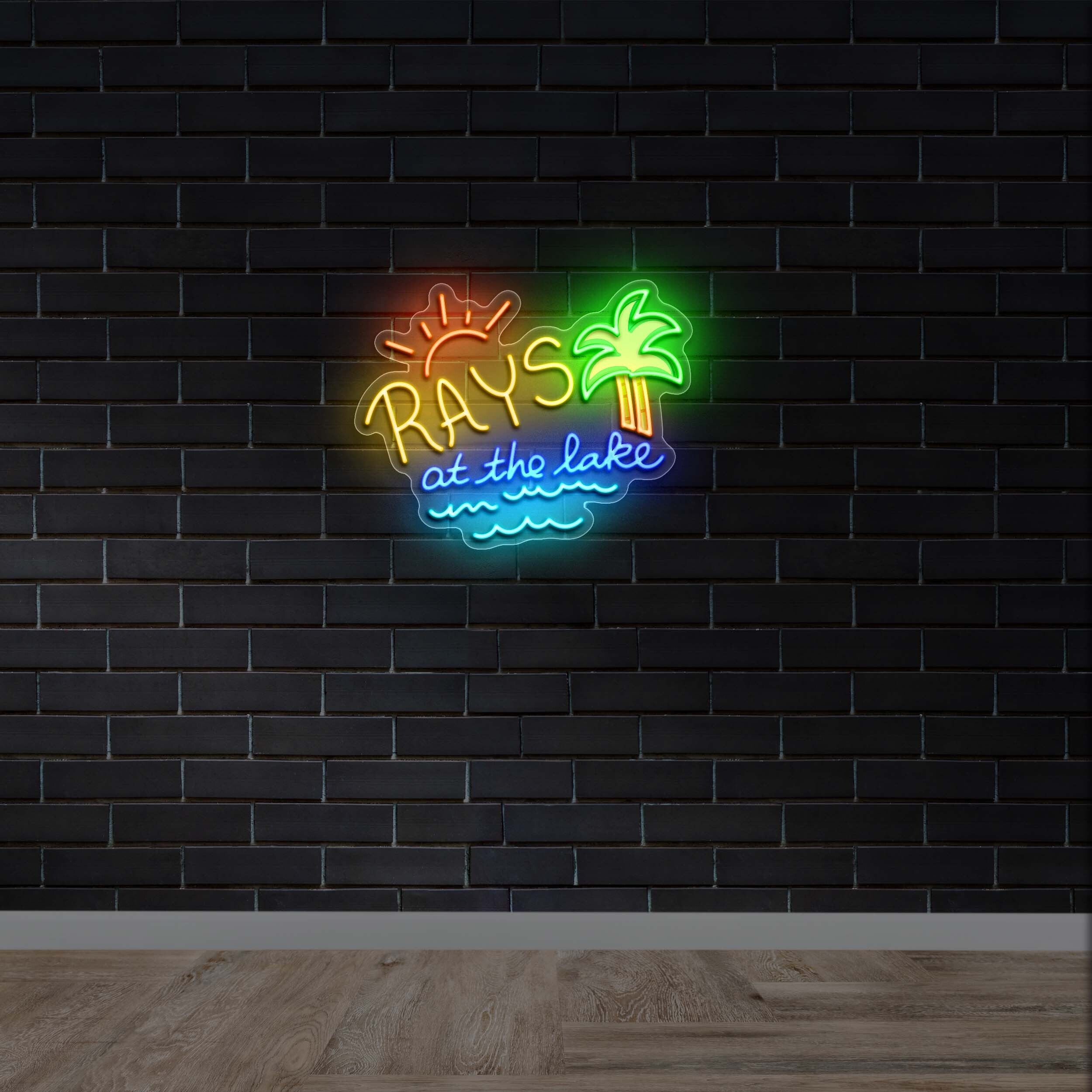 Rays at the lake - Premium Neon Artwork